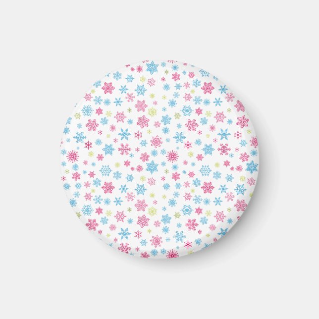 Christmas Holiday Snowflake Pattern Magnet (Front)