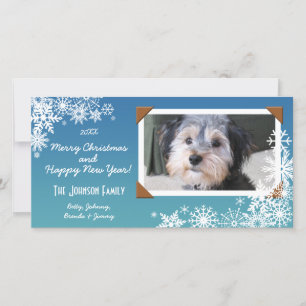 Christmas Holiday Snowflake Photo Card