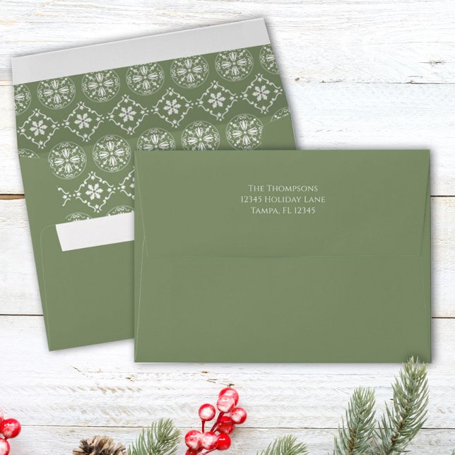Christmas Holiday Snowflake Simple Winter Pattern Envelope (Creator Uploaded)