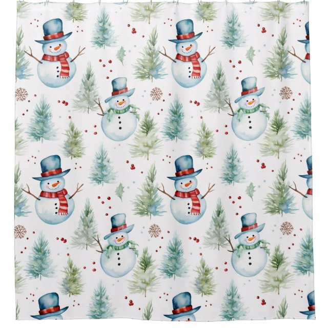 Christmas Holiday Snowmen Seamless Pattern (Front)
