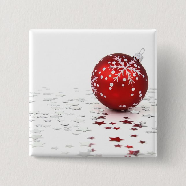Christmas Holiday Stars 2 Inch Square Button (Front)