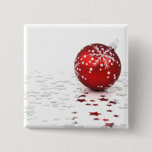 Christmas Holiday Stars 2 Inch Square Button