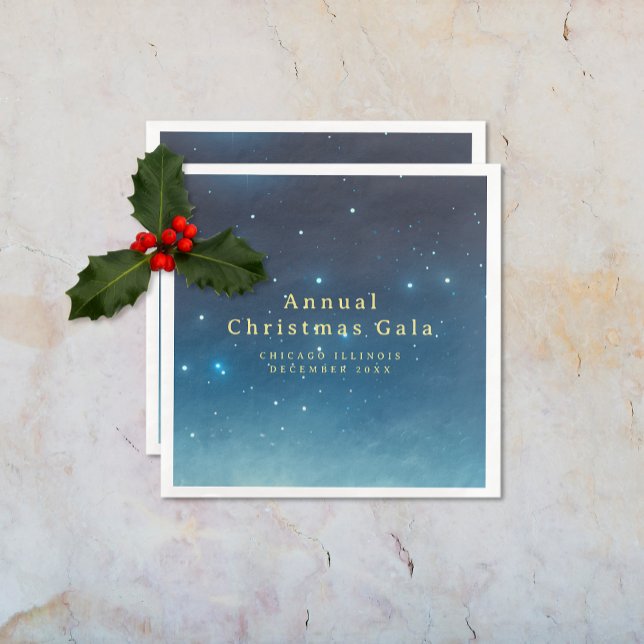 Christmas Holiday Stars Paper Napkin (Christmas Holiday Stars Paper Napkin (multiple shown))