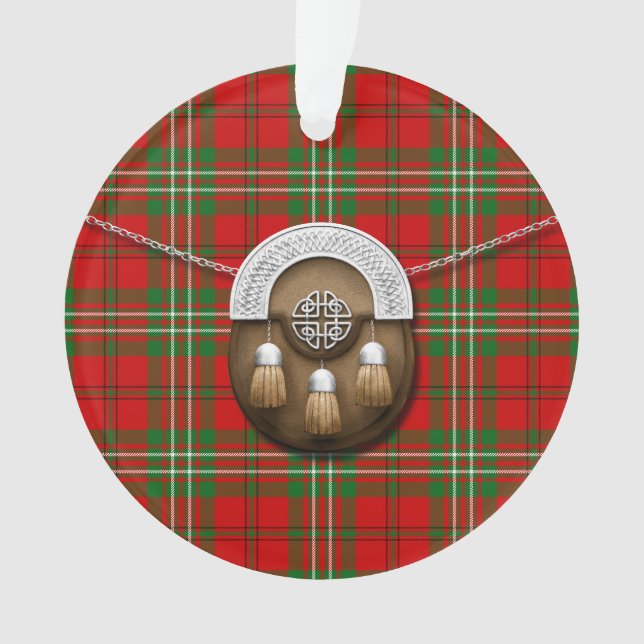 Christmas Holiday Tartan Ornament (Front)