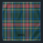 Christmas Holiday Tartan Plaid Pet NAME Classic Bandana<br><div class="desc">Holiday Tartan Plaid in Green,  Red,  Yellow,  Blue,  White with custom NAME in black. Easy to personalize text,  text colour,  font. Great Christmas accessory for ANY pet and matching pet human. Preppy,  Festive,  Fun. Mix and Match entire Tartan / Holiday Plaid / Christmas  Collections by TMCdesigns.</div>