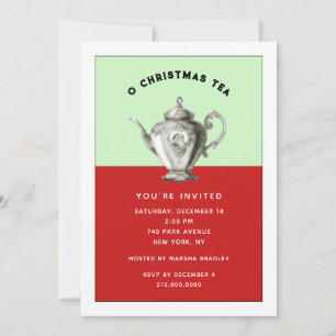 Christmas Holiday Tea Party Invitations