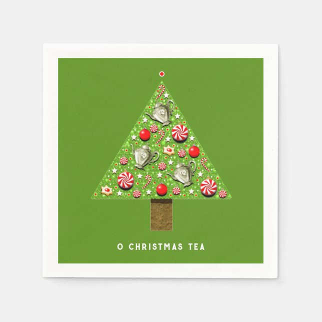 Christmas Holiday Tea Party Napkins (Front)