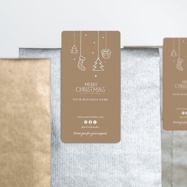 Christmas Holiday Thank You Box Seal Sticker (Creator Uploaded)