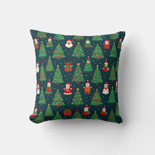Christmas Holiday Theme Throw Pillow