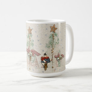 Christmas Holiday - Trees & Snowmen Coffee Mug