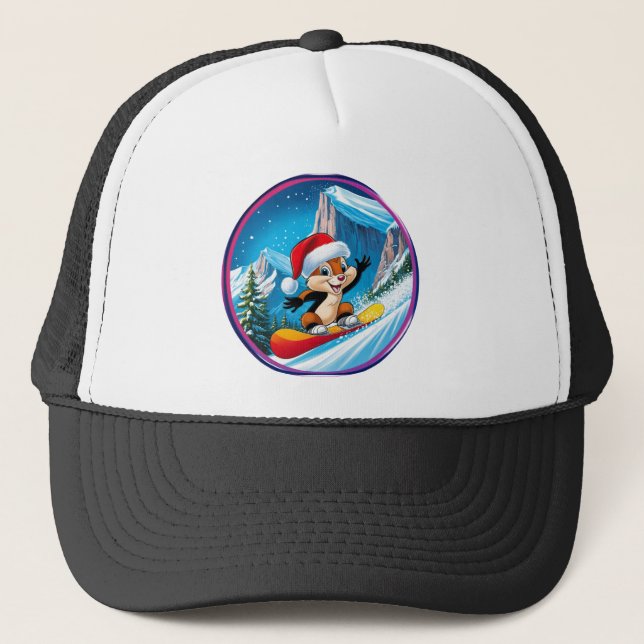 christmas holiday trucker hat (Front)