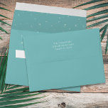 Christmas Holiday Turquoise Beach Ocean Coastal Envelope<br><div class="desc">This design features Christmas holiday holly Christmas holiday minimalist simple,  turquoise beach ocean sand dollar,  tropical sea nautical coastal,  a modern elegant simple trendy, 5x7 a7 cute whimsical,  return address back flap,  simple minimalist minimal fun,  Christmas holiday mailing supplies,  coordinating matching envelope,  holiday Christmas greeting envelope</div>