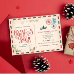 Christmas Holiday Vintage Postcard Invitation<br><div class="desc">Christmas Holiday Winter Party Vintage Corporate Office Postcard Invitation</div>