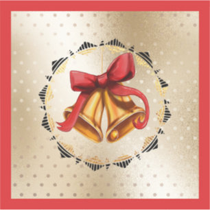 Christmas Holiday Vinyl Sticker with Bells