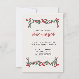 Christmas Holiday Wedding  Invitation