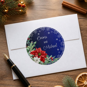 Christmas Holiday Wedding Sticker