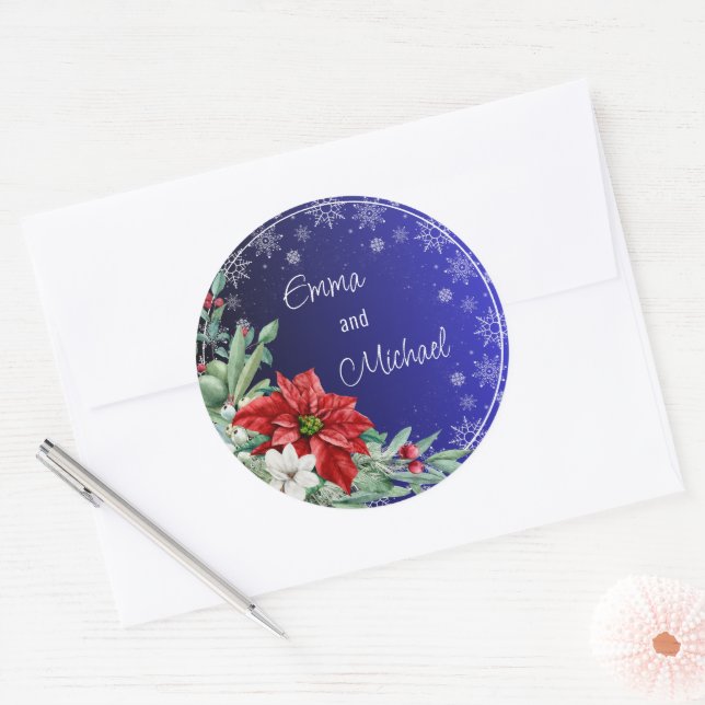 Christmas Holiday Wedding Sticker (Envelope)