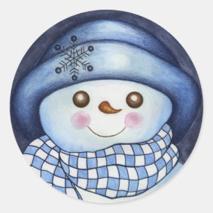 Christmas Holiday Winter Snowman Sticker