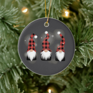 Christmas Holiday Xmas Funny Winter Gnome Lover Ceramic Ornament