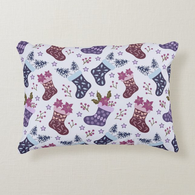 Christmas holidays accent pillow (Front)