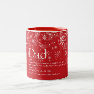 Christmas Holidays Dad Daddy Father Definition Fun Two-Tone Coffee Mug