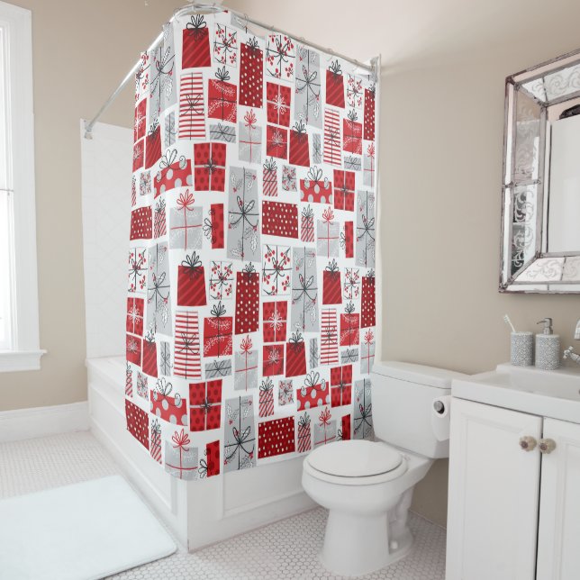 Christmas Holidays Festive Red Silver Modern Gifts (In Situ)