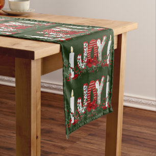 Christmas Holidays Joy Short Table Runner