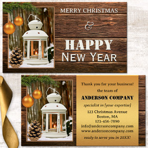 Christmas Holidays Office Thank You Business Card