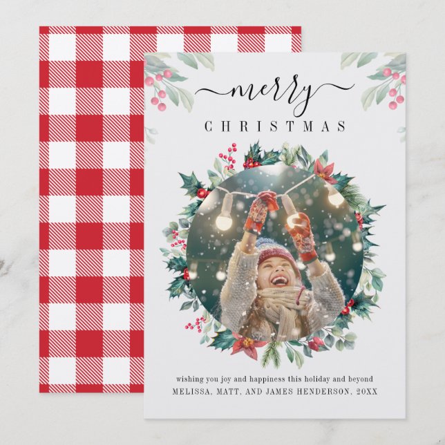 Christmas Holidays Photo Custom Card (Front/Back)