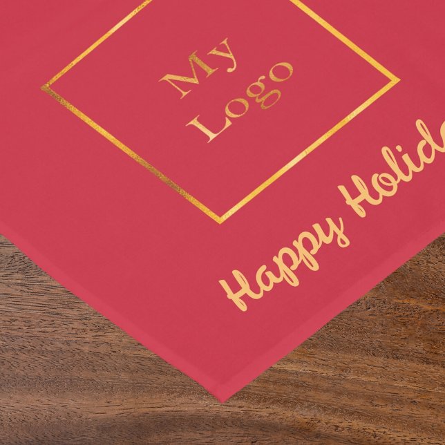 Christmas holidays red gold salon business logo short table runner (Creator Uploaded)