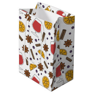 Christmas holidays red mulled wine spicy cocktail medium gift bag