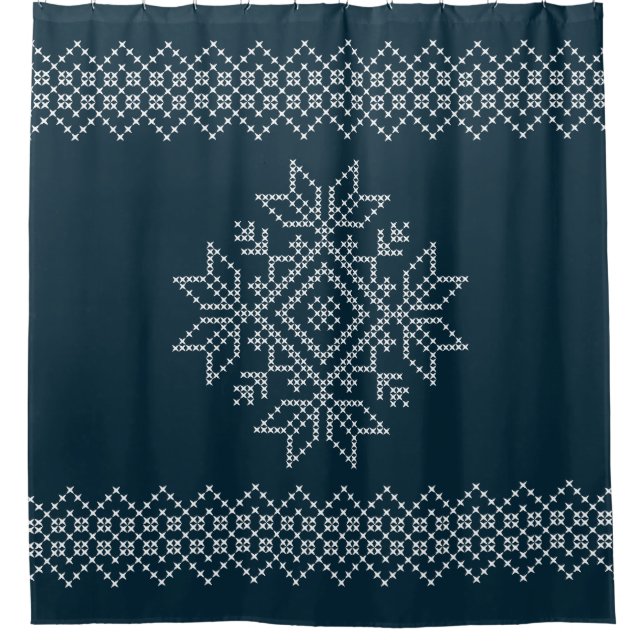 Christmas holidays season blue snowflake art   (Front)