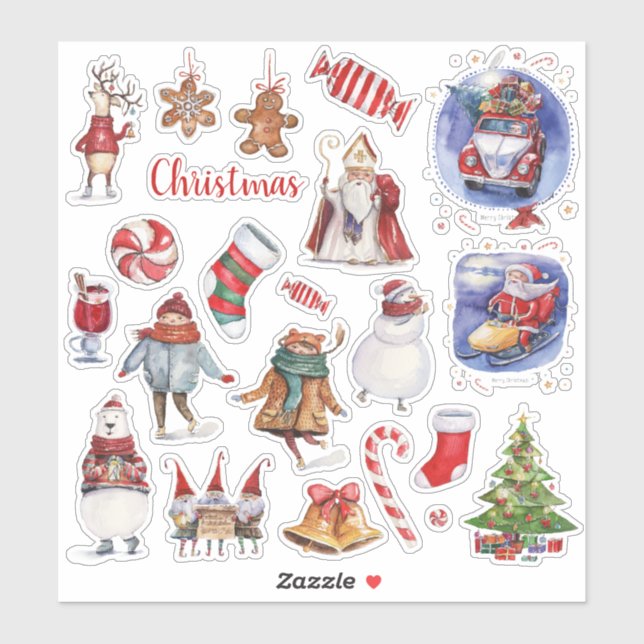 Christmas Holidays Vintage Kids Bullet Journal (Sheet)