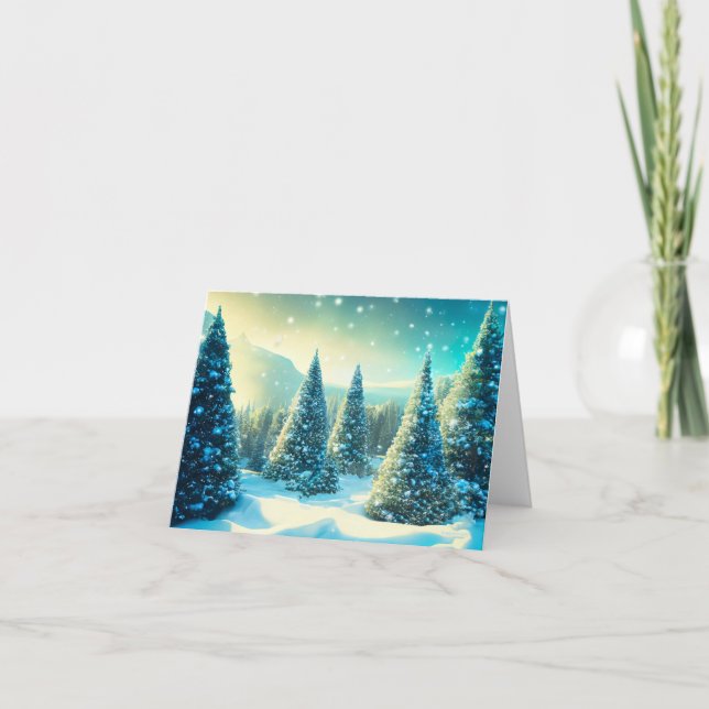 Christmas Holidays Winter Wonderland Personalize Holiday Card (Front)