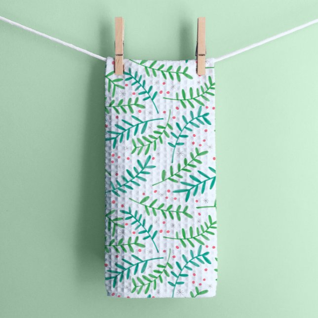 Christmas Holly and Berries Kitchen Towel (Creator Uploaded)