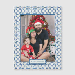 Christmas holly and flowers petals tiles frame