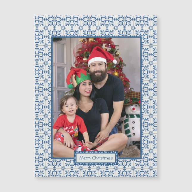 Christmas holly and flowers petals tiles frame (Front)