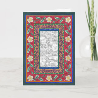 Christmas ~ Holly and Hellebore Photoframe Card