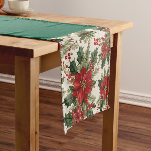 Christmas Holly & Berries" Table Runner