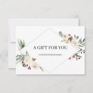 Christmas Holly Berry & Floral Gift Certificate
