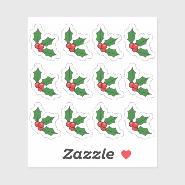Christmas Holly Berry Holiday Decoration X-mas (Sheet)