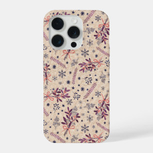 Christmas holly bouquet - Cream Beige iPhone 15 Pro Case