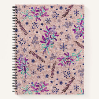 Christmas holly bouquet - Dusty Rose Notebook