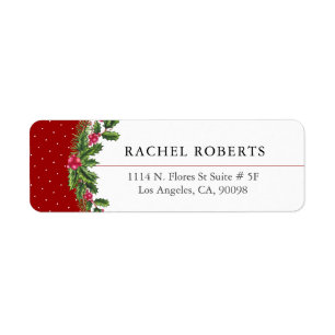 Christmas holly bouquet illustration