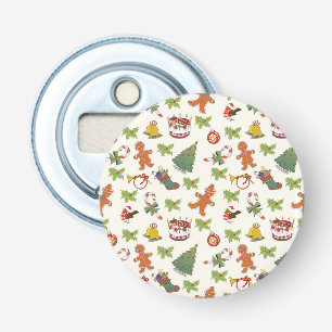 Christmas Holly,cake and Gingerbread Man Bottle Opener
