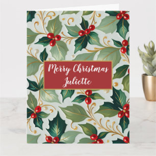 Christmas Holly Card