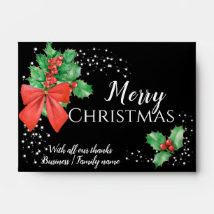 Christmas Holly Cash Gift Envelope