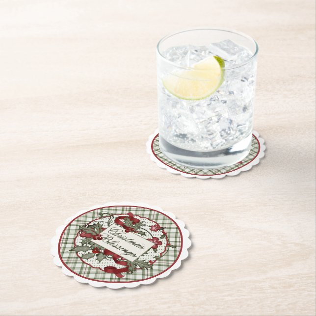 Christmas-Holly-CHRISTMAS-BLESSINGS-Paper Coaster (Insitu)