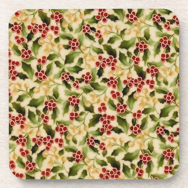 Christmas Holly Coasters (Front)