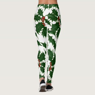 Christmas Holly et Berries Leggings